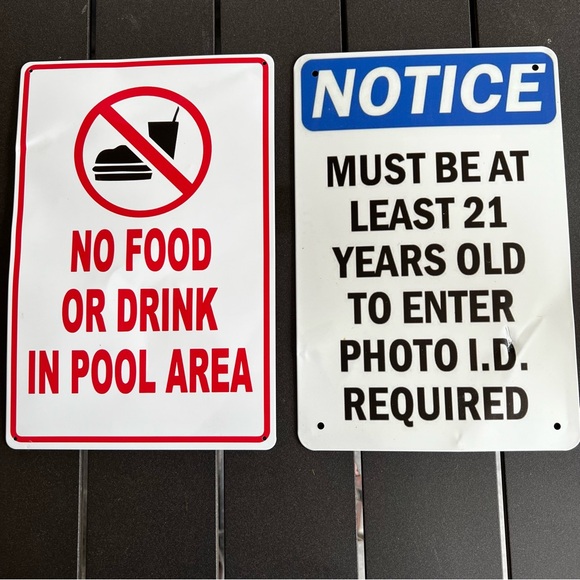 Metal Signs (Set of 2) - Picture 1 of 5